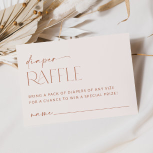 Cartão De Informações Minimal Boho, Moderno, Terracota, Sorteio de Roupa