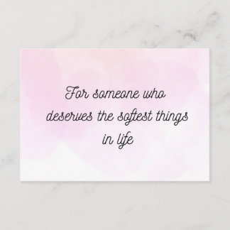 Cartão De Informações Minimal Soft Quote Greeting Card Thoughtful Gift