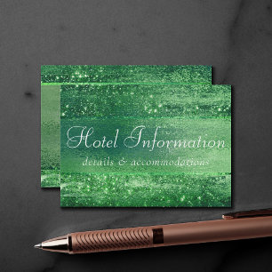Cartão De Informações Minimalismo Glitzy Informações sobre o Hotel N