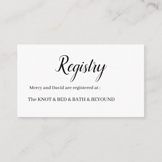 Cartão De Informações Minimalist  (Frente)