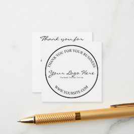 Cartão De Informações Minimalist Custom Business Logo