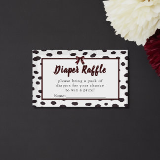 Cartão De Informações Minimalist Gender Neutral Chic Dalmation 