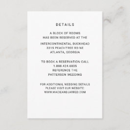Cartão De Informações Minimalista Clássico Elegante Moderno