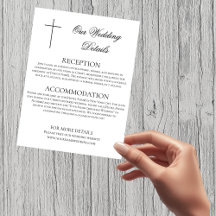 MINIMALISTA Cruz Preta Detalhes do Casamento Crist