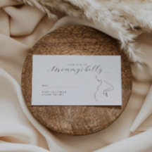 Minimalista do tamanho do bilhete de barriga de Ma