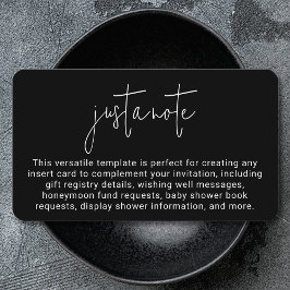 Cartão De Informações Minimalista Moderno Elegante Simples Apenas Uma No