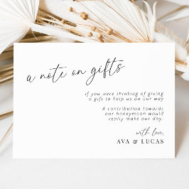 Cartão De Informações Minimalista Moderno Uma Nota Sobre O Fundo De Lua