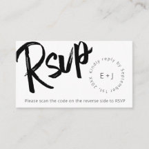 Minimalista Preto de Código QR de Script Negrito M