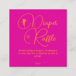 Cartão De Informações Minimista - Garota Fralda de Fada de Primeiro Aniv