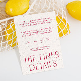 Cartão De Informações Mínimo de Magenta Simples e Textura Os Detalhes Ma