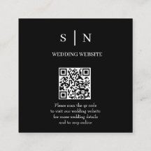 Mínimo e Chic | Código QR preto e branco