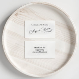 Cartão De Informações Mínimo feito à mão com amor Obrigado