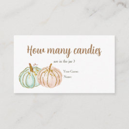 Cartão De Informações Mint e Pesspkin Quantas Canetas