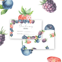 Cartão De Informações Mix berry - adivinha quantos beijos joga noiva
