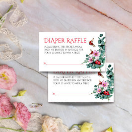 Cartão De Informações Mocho de chá de fraldas de mocinha