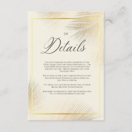 Cartão De Informações Modern Beach Coastal Frame Wedding  