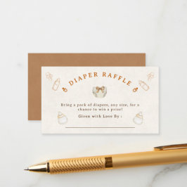 Cartão De Informações Modern Beer Diaper Raffle Baby Shower