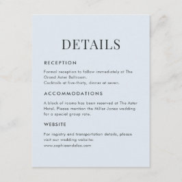 Cartão De Informações Modern Blue Terrazzo & Emerald