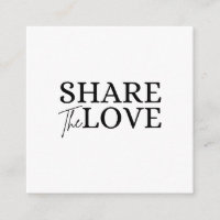 Modern Share the love white refere um amigo