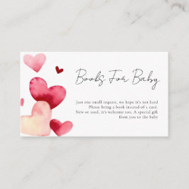 Cartão De Informações Modern Sweetheart Baby Shower Book Request