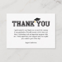 Modern Varsity Football Player Thank You