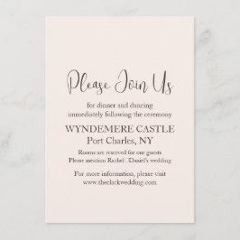 Cartão De Informações Modern Wedding