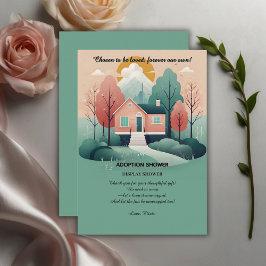 Cartão De Informações Moderno Bonito Para Adoção Doméstica Promove Chá E