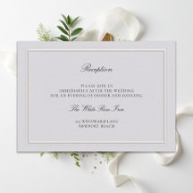 Moderno Clássico Elegante Recepção de Casamento em