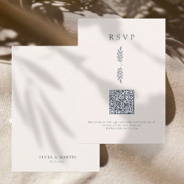 Cartão De Informações Moderno deixa placa de RSVP de código QR minimalis