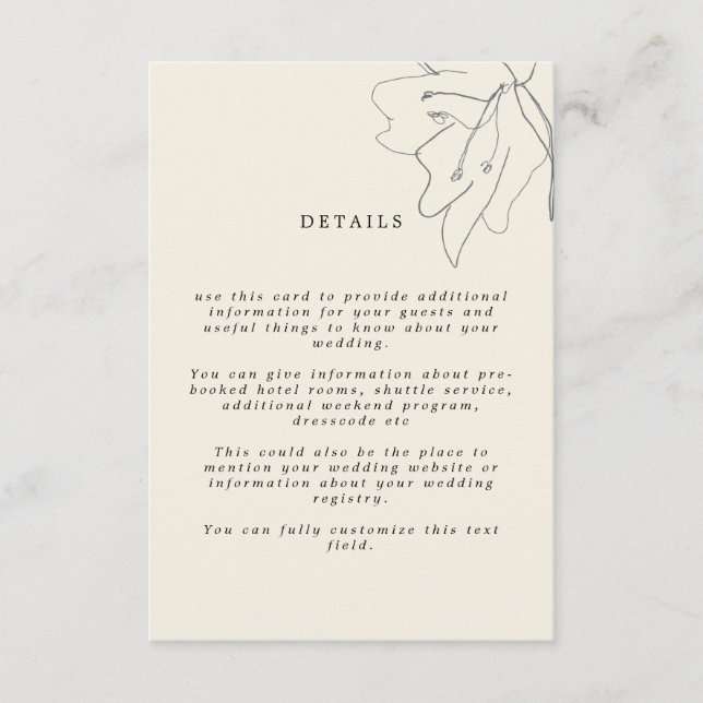 Cartão De Informações Moderno Delicado Ovo de Casca Macia Floral (Frente)