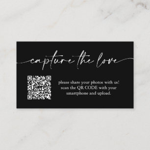 Cartão De Informações Moderno Minimalista Capture O Amor Casamento Códig