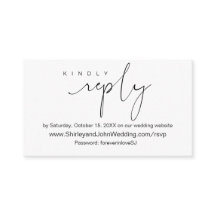Moderno Minimalista, Letra Preta, RSVP Online