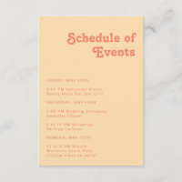 Moderno Retro | Agenda de Eventos Creme de Laranja