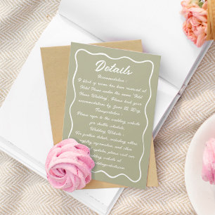 Cartão De Informações Moldura Chave Escrita Manuscrita Moldada em Lado V