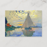 Cartão De Informações Monet Sailboat no Le Petit-Gennevilliers<br><div class="desc">Cartões de escritório com a pintura a óleo de Claude Monet na embarcação Le Petit-Gennevilliers (1874). Um veleiro sereno veleja as águas de Paris,  França. Perfeito para amantes do impressionismo e colecionadores de arte franceses!</div>