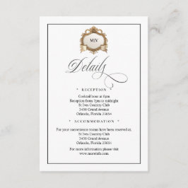 Cartão De Informações Monogram Creat QR Code Enclosure Card