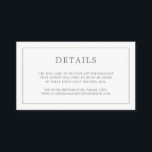 Cartão De Informações Monograma Simples Elegante Cinza Escuro Casamento<br><div class="desc">Cartão simples de acompanhamento para casamento com um design moderno e elegante com seus detalhes cercados por uma fina borda e seu monograma no verso. Todos os elementos do design são em cinza médio e podem ser alterados na ferramenta de edição de design. Um design sofisticado e elegante que é...</div>