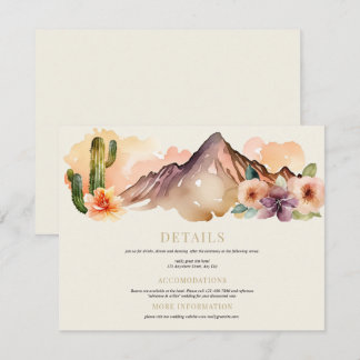 Cartão De Informações Montanhas russas | Desert Wedding