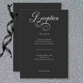 Cartão De Informações Moody Victorian Moon & Sun Recepção de casamento