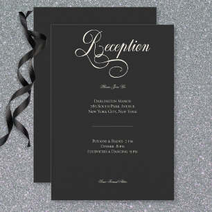 Cartão De Informações Moody Victorian Moon & Sun Recepção de casamento