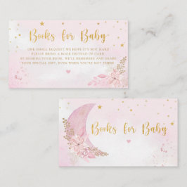 Cartão De Informações Moon Stars Chá de fraldas Livros Para Pedido De Be