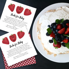 Cartão De Informações Morangos doces Livros para Bebê