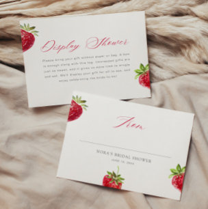 Cartão De Informações Morangueiro apaixonado Exposição de morango Tag de