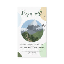 Mountain Adventure Baby Shower Diaper Raffle