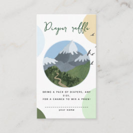 Cartão De Informações Mountain Adventure Baby Shower Diaper Raffle