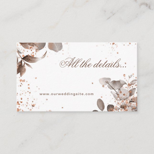 Cartão De Informações Mousse de Mocha Botânico todos os detalhes 1 (Frente)