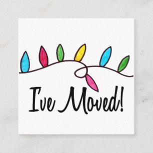 Cartão De Informações Movi as luzes das árvores de Natal