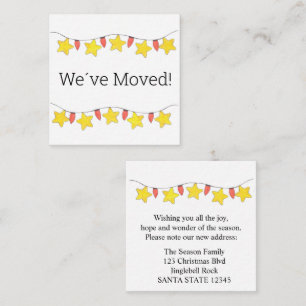 Cartão De Informações Movimentamos a placa de gabinete das luzes da árvo