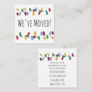 Cartão De Informações Movimentamos a placa de gabinete das luzes da árvo