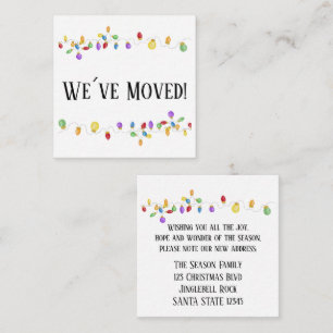 Cartão De Informações Movimentamos a placa de gabinete das luzes da árvo